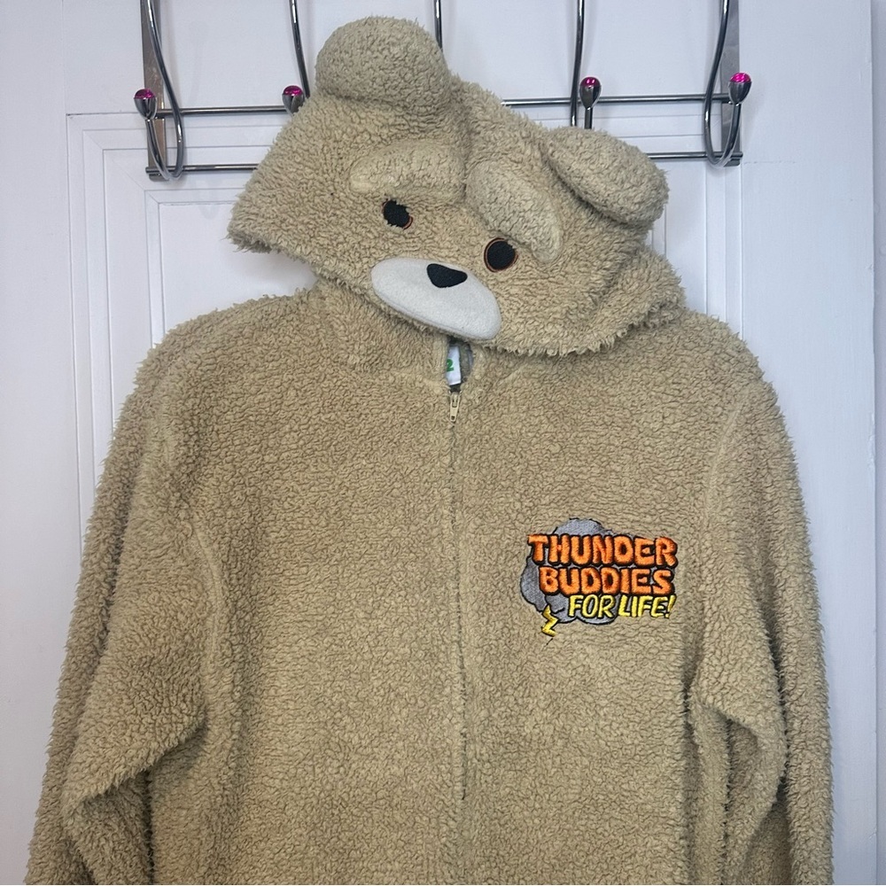 Ted2 Adult medium Thunder Buddies Cozy Tan Footie - Picture 5 of 7